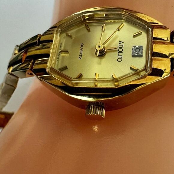 Adolfo Gold-Tone Quartz Watch w/ Diamond Accent main image 10